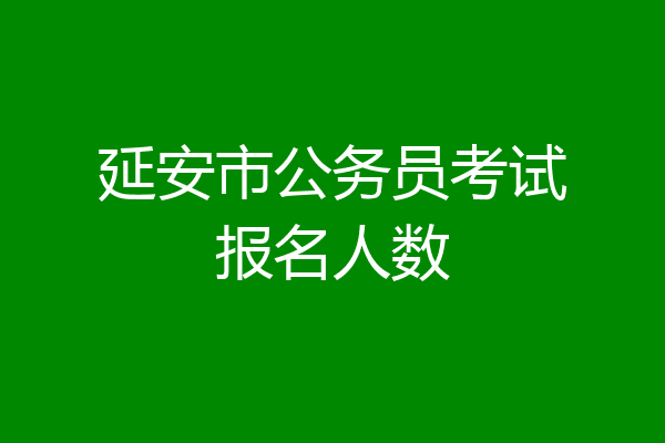 延安市公务员考试报名人数