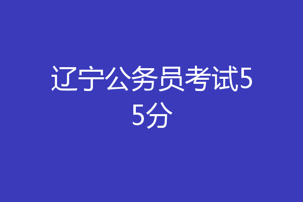 辽宁公务员考试55分