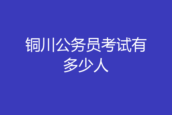 铜川公务员考试有多少人