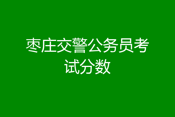 枣庄交警公务员考试分数