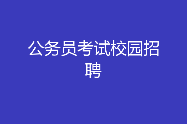 公务员考试校园招聘