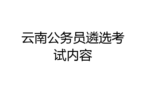 云南公务员遴选考试内容