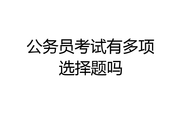 公务员考试有多项选择题吗