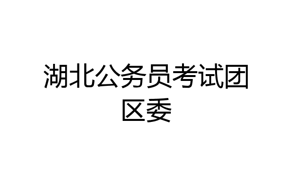 湖北公务员考试团区委