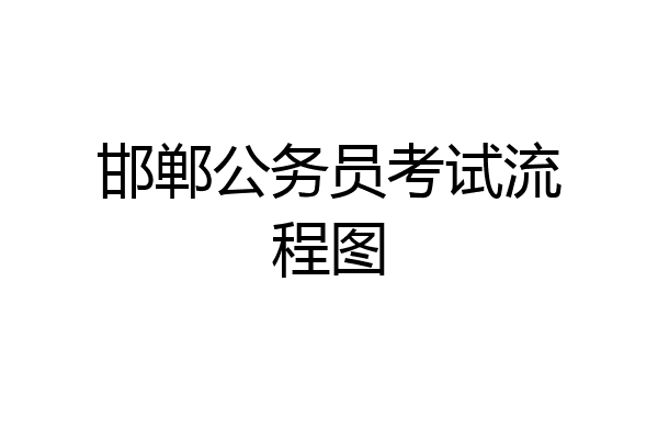 邯郸公务员考试流程图