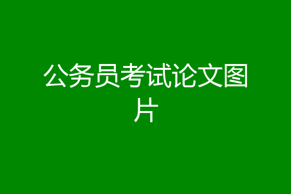 公务员考试论文图片