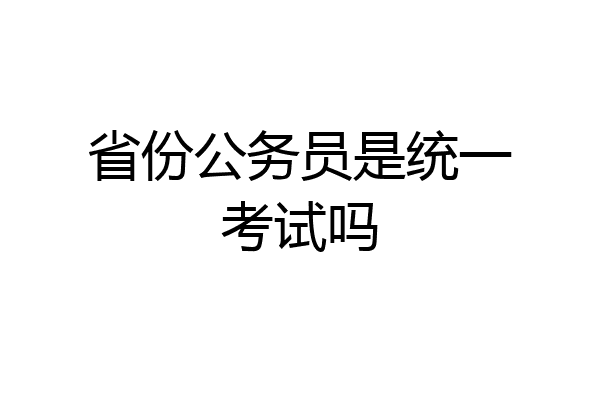 省份公务员是统一考试吗