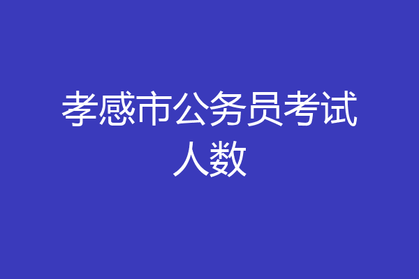孝感市公务员考试人数