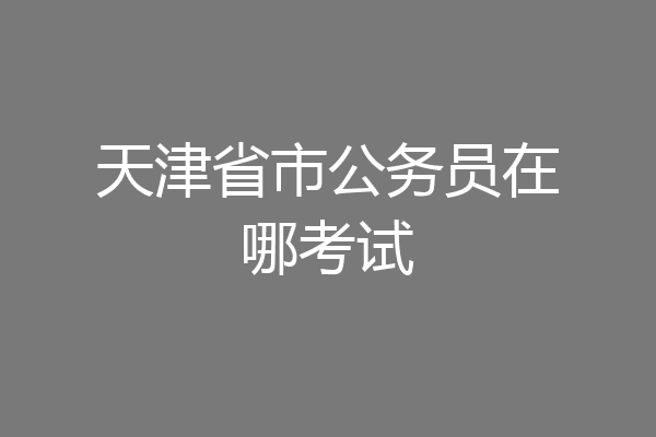 天津省市公务员在哪考试
