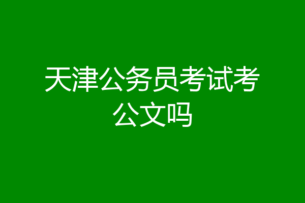 天津公务员考试考公文吗