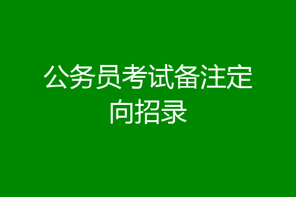 公务员考试备注定向招录