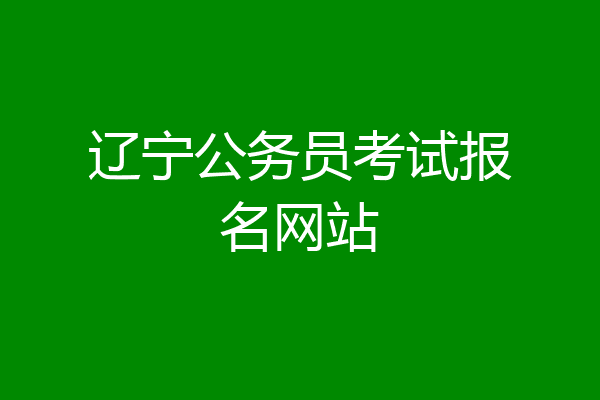 辽宁公务员考试报名网站