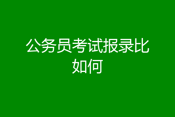 公务员考试报录比如何