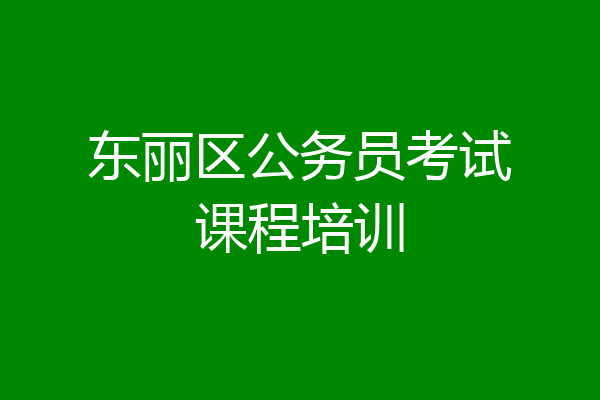 东丽区公务员考试课程培训