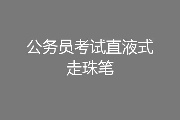 公务员考试直液式走珠笔