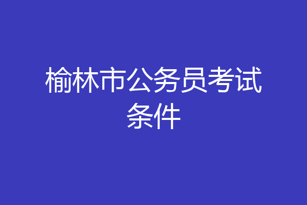 榆林市公务员考试条件
