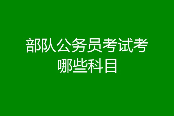 部队公务员考试考哪些科目