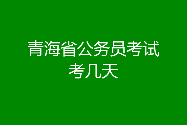 青海省公务员考试考几天