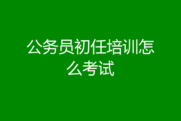 公务员初任培训怎么考试