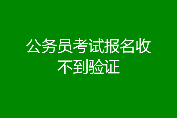 公务员考试报名收不到验证