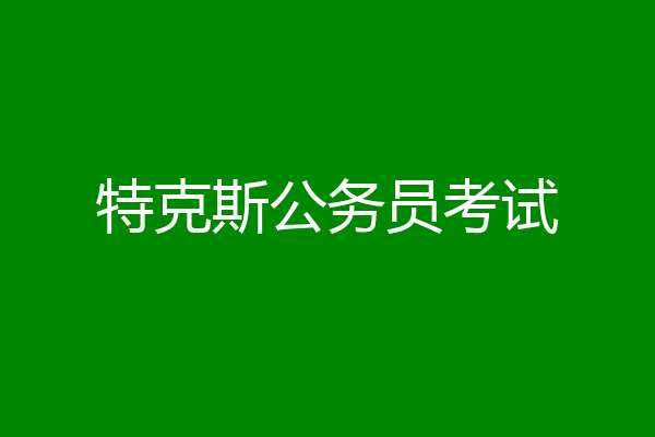 特克斯公务员考试