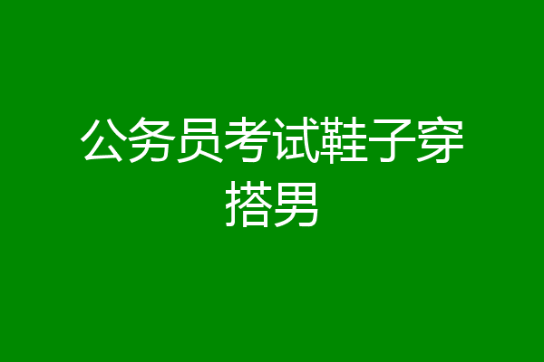 公务员考试鞋子穿搭男