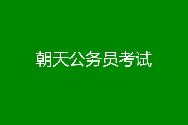朝天公务员考试