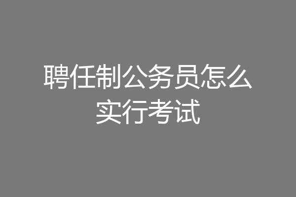 聘任制公务员怎么实行考试