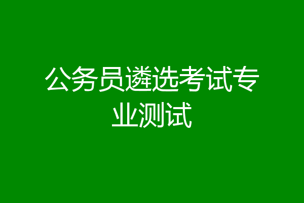 公务员遴选考试专业测试