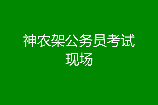 神农架公务员考试现场