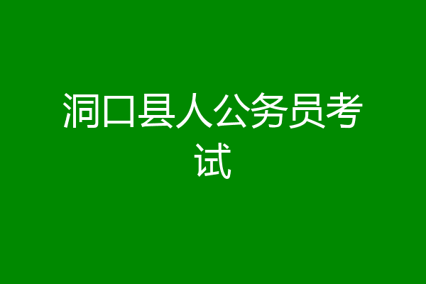 洞口县人公务员考试