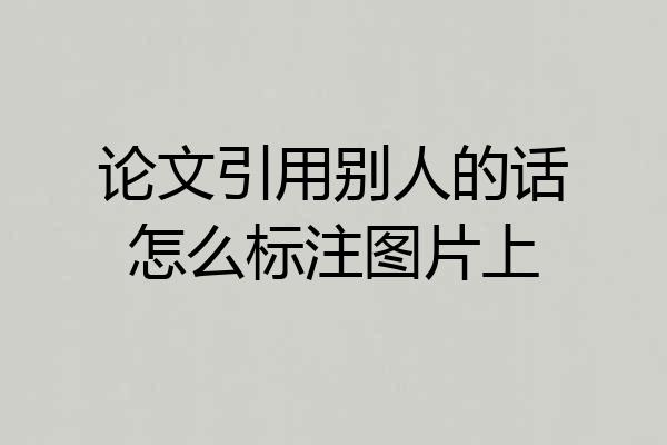 论文引用别人的话怎么标注图片上