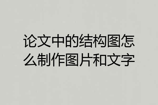 论文中的结构图怎么制作图片和文字