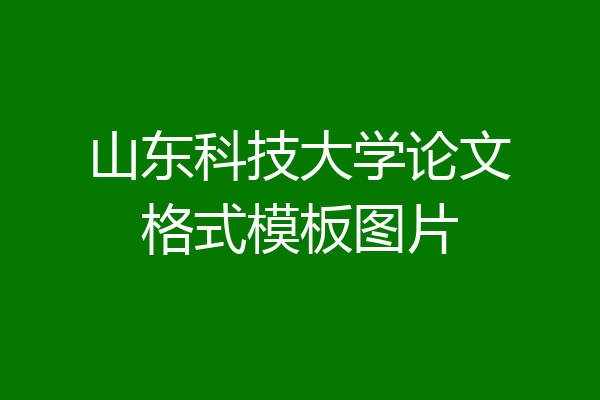 山东科技大学论文格式模板图片