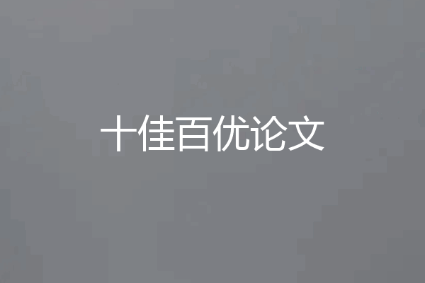 十佳百优论文