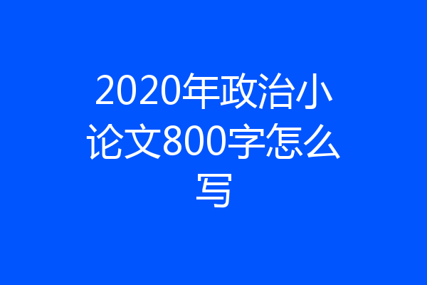 2020年政治小论文800字怎么写