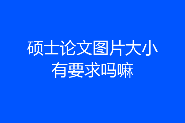 硕士论文图片大小有要求吗嘛