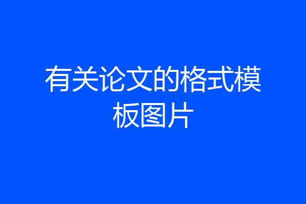 有关论文的格式模板图片