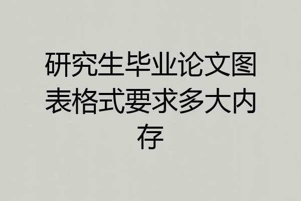 研究生毕业论文图表格式要求多大内存
