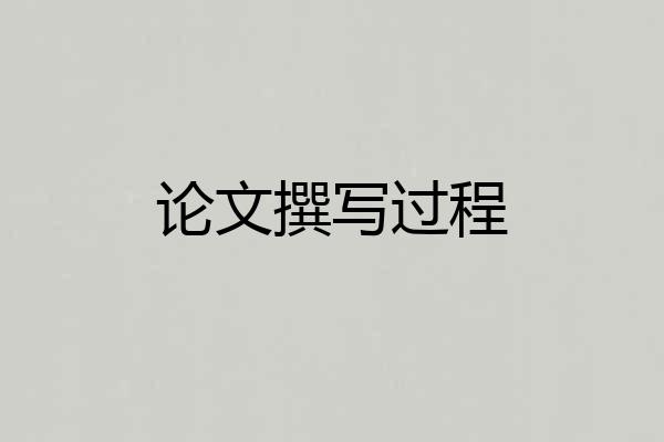 论文撰写过程