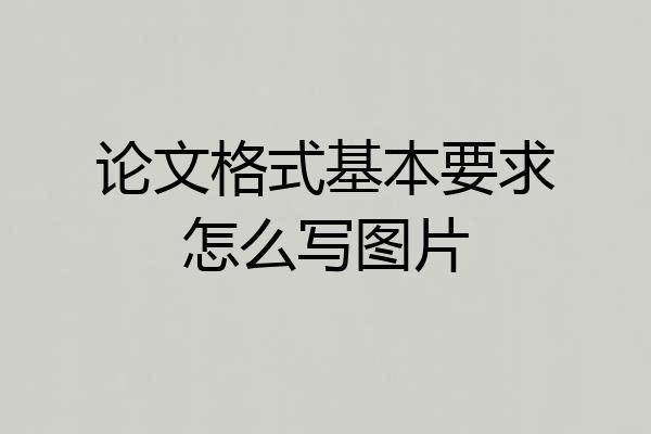论文格式基本要求怎么写图片