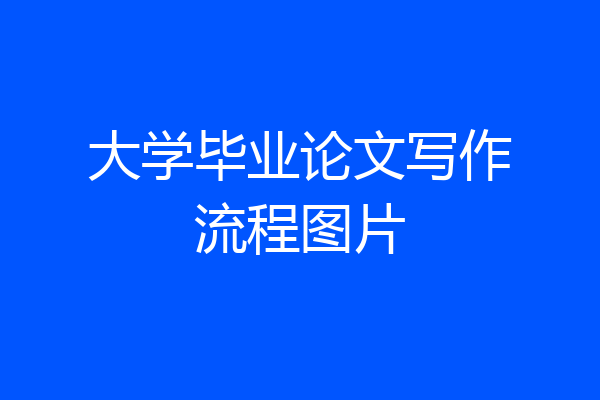 大学毕业论文写作流程图片