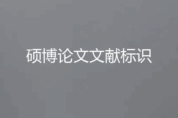 硕博论文文献标识