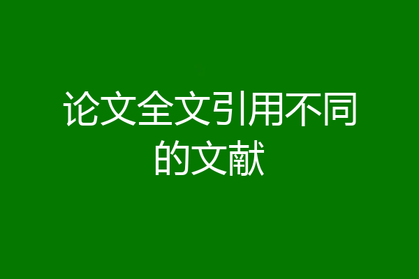 论文全文引用不同的文献