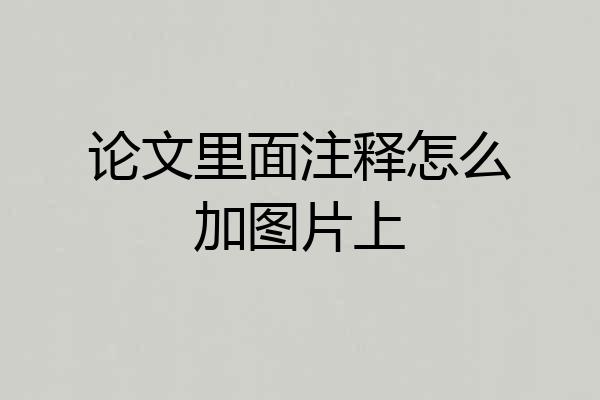 论文里面注释怎么加图片上