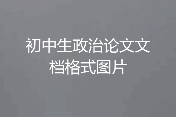初中生政治论文文档格式图片