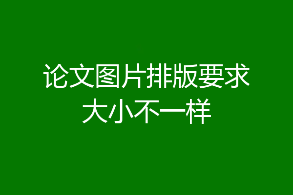 论文图片排版要求大小不一样
