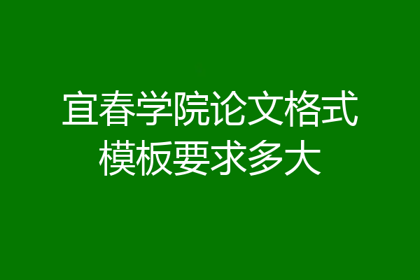 宜春学院论文格式模板要求多大