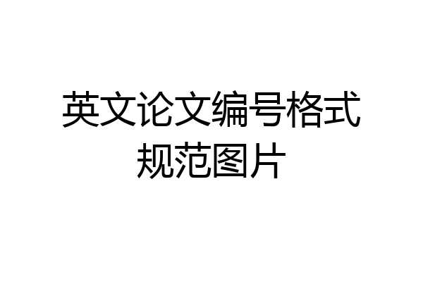 英文论文编号格式规范图片