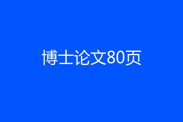 博士论文80页